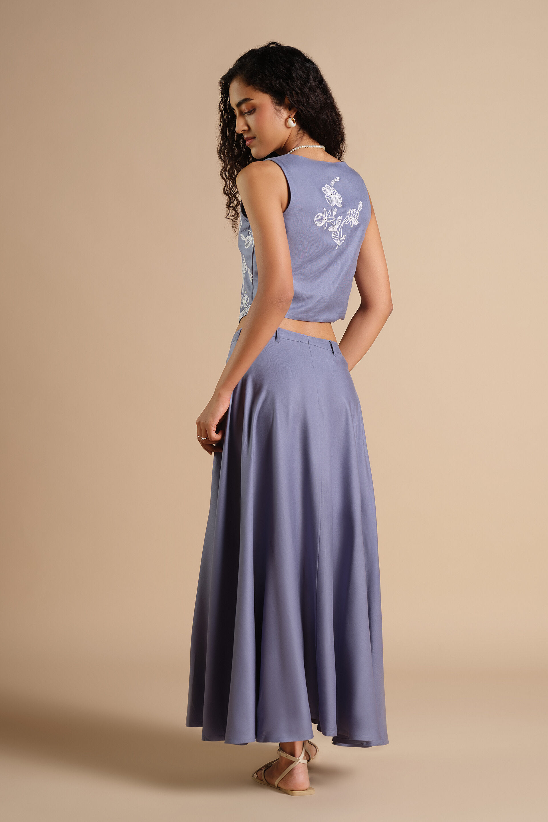 Aarzoo Skirt Set, Powder Blue, image 5